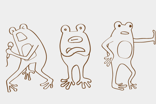 カエルの線画イラスト2 – EVENTs Design