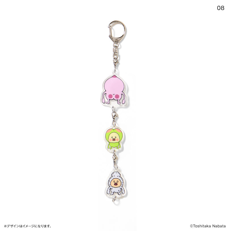 こびとづかん トレーディング つながる！3連チャームキーホルダー 全8