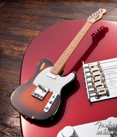 Fender™ Sunburst Road Worn™ Tele™ Mini Guitar Replica - Officially Lic