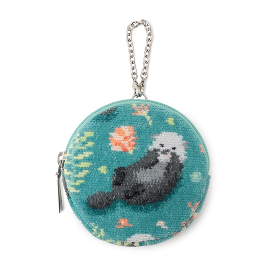 プカプカラッコ サークルポーチ L/PPR-253068(ターコイズブルー