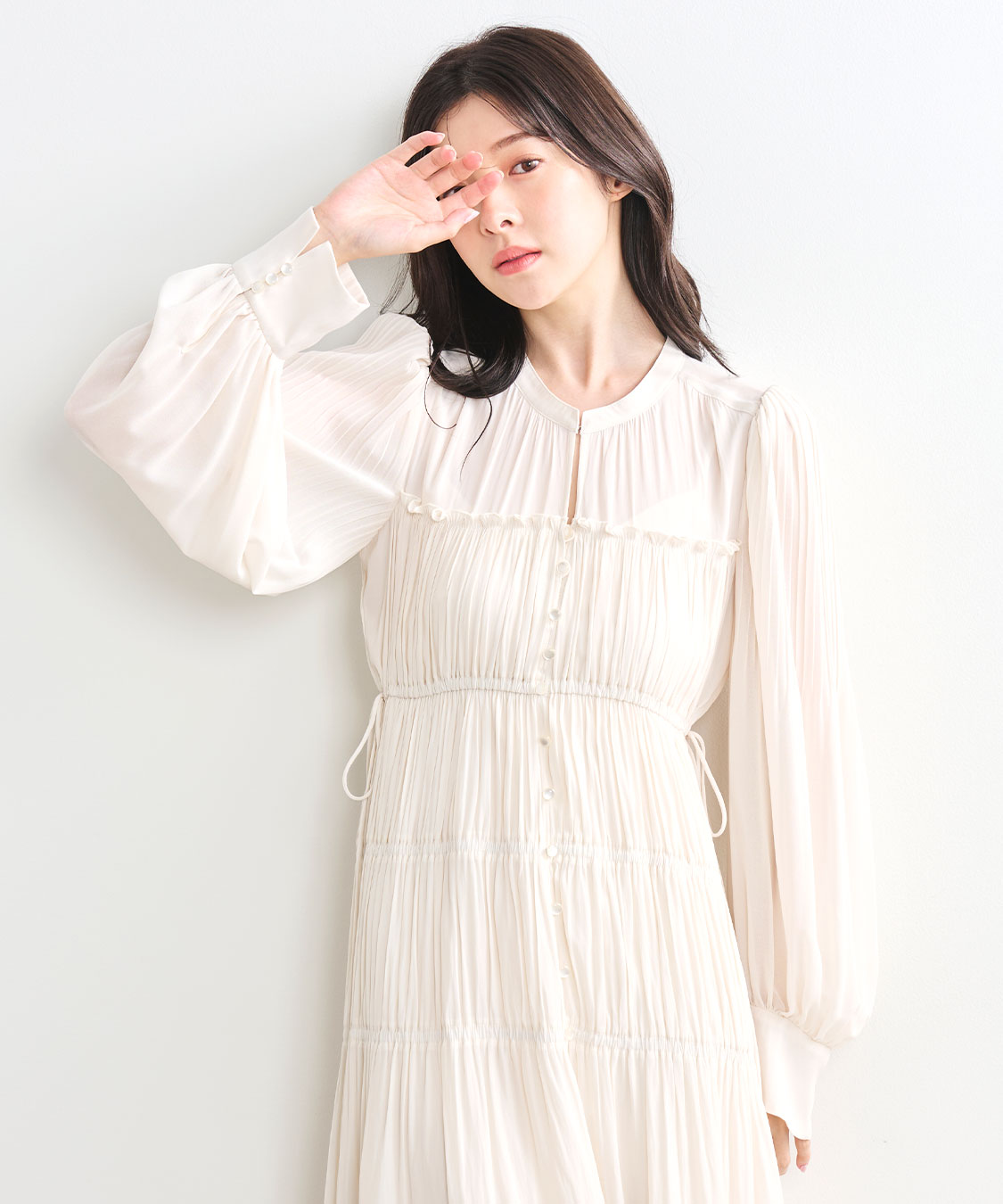 ギャザードロストティアードワンピース｜PETAL ONLINE（ペタルオンライン）