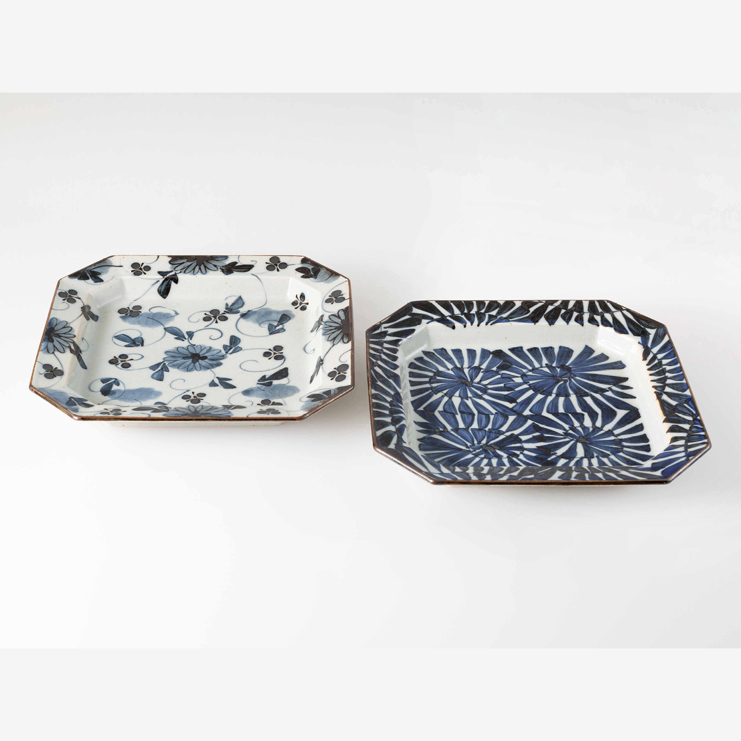 Price Gift｜古染紋 手描き八角大皿ペア｜西海陶器 | SAIKAI B-SHOP
