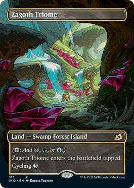 Foil】□プレリリース□《ゼイゴスのトライオーム/Zagoth Triome》[IKO