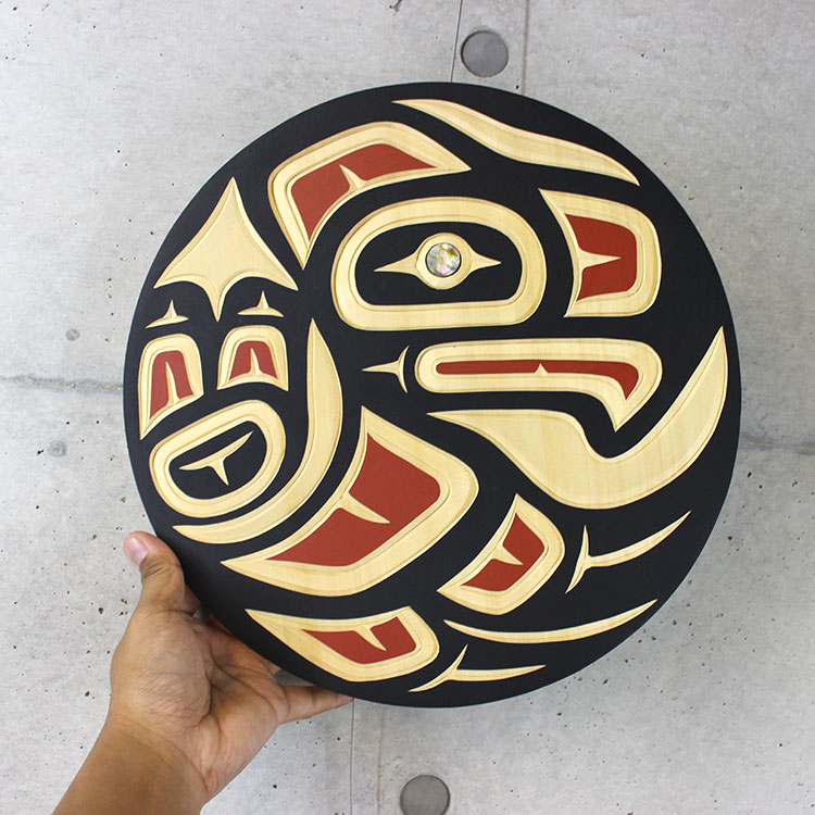 木彫刻 カービング タペストリー 壁掛け トーテムポールカナダ 先住民