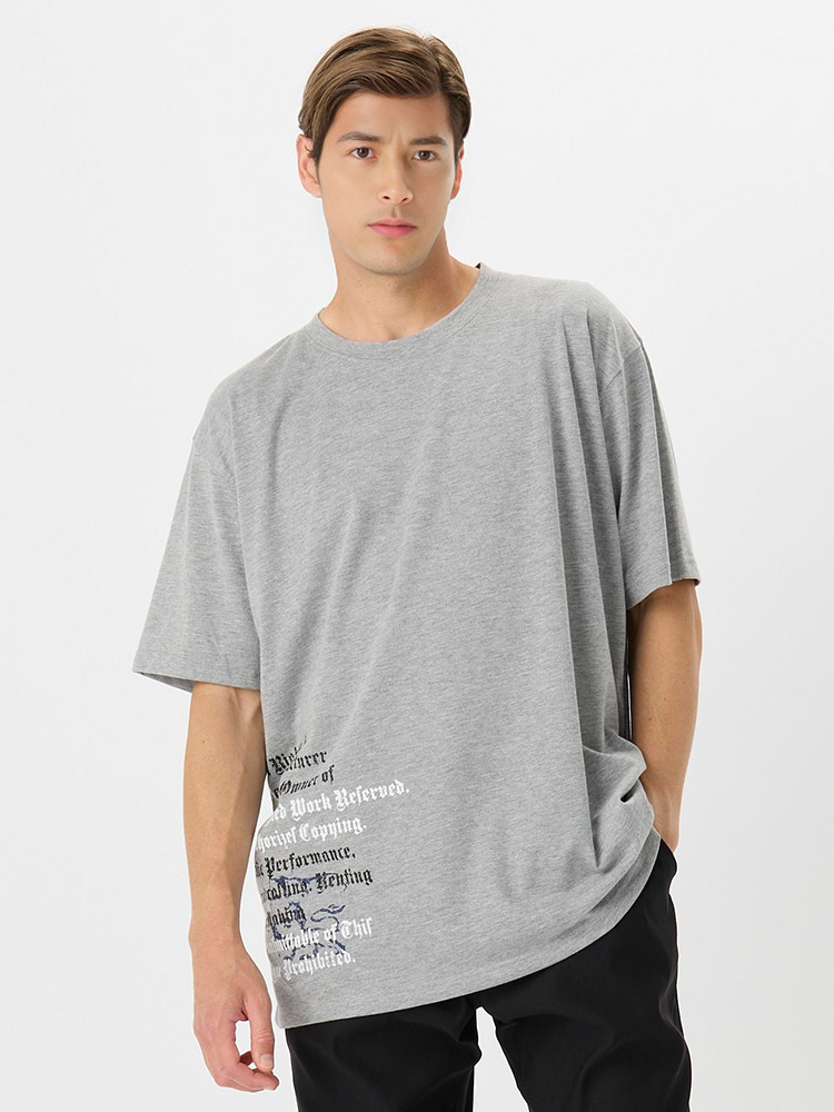 ブラック 半袖プリントTシャツ（メッセージ） | フォーエル公式通販