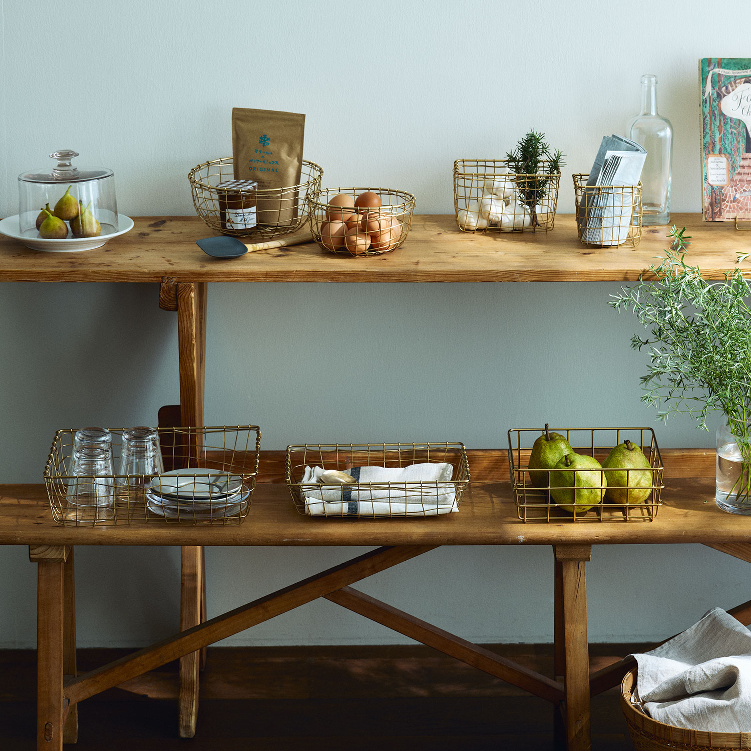 アイアン ワイヤー フルーツ バスケット M | fog linen work