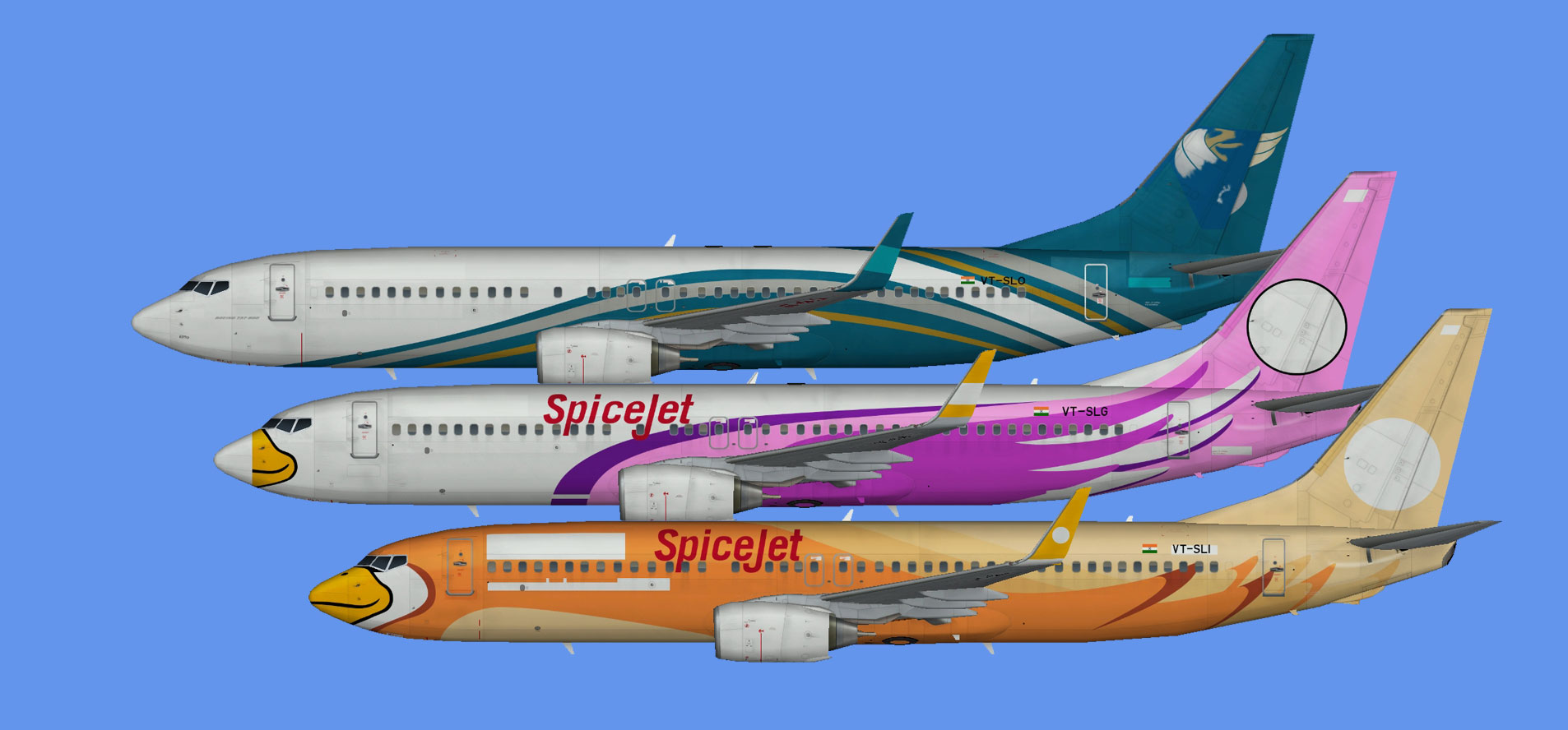 Spicejet 737-800 hybrids - The Flying Carpet Hub