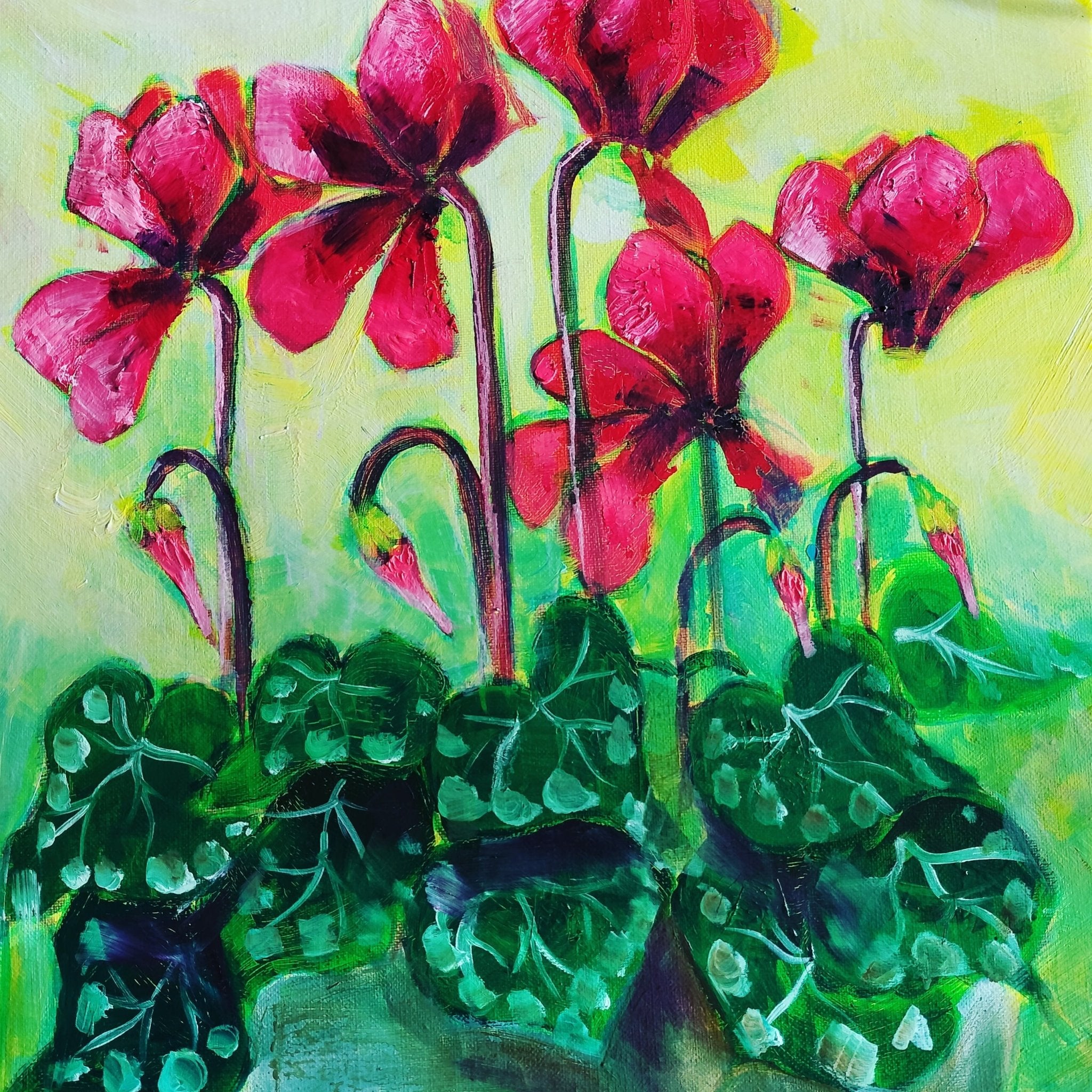 絵画の通販、購入ならFROM ARTIST/作品名：シクラメン/作家名：Miki