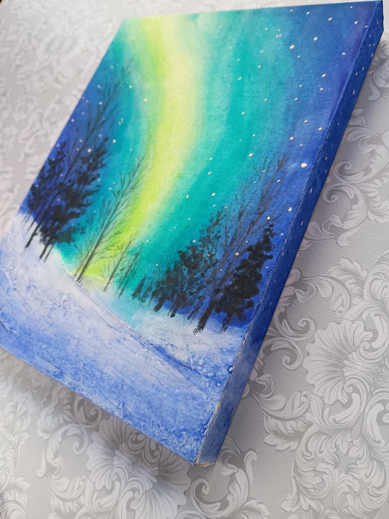 絵画の通販、購入ならFROM ARTIST/作品名：オーロラと星が降る夜/作家