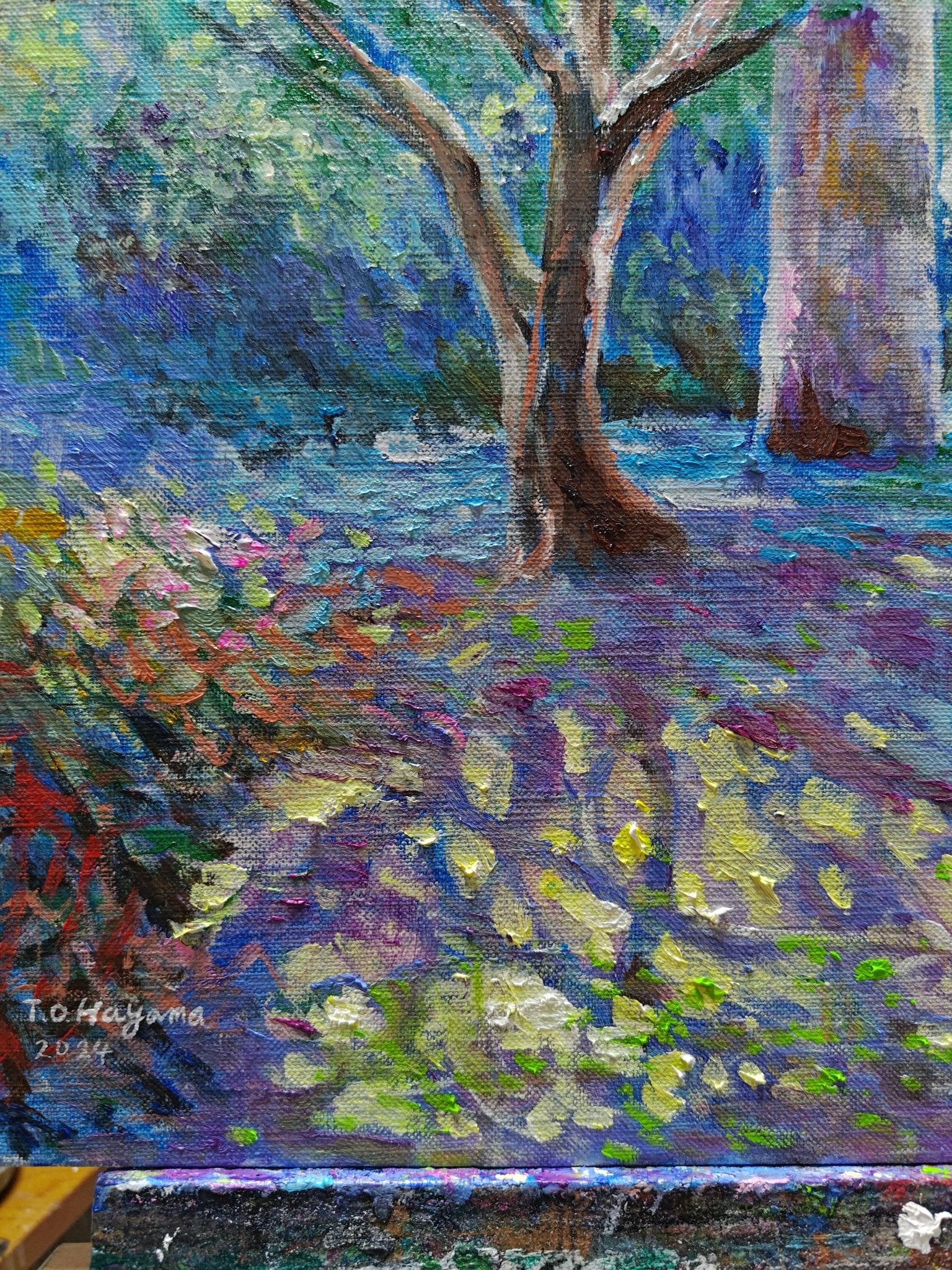 絵画の通販、購入ならFROM ARTIST/作品名：木漏れ日の公園/作家名：aryon