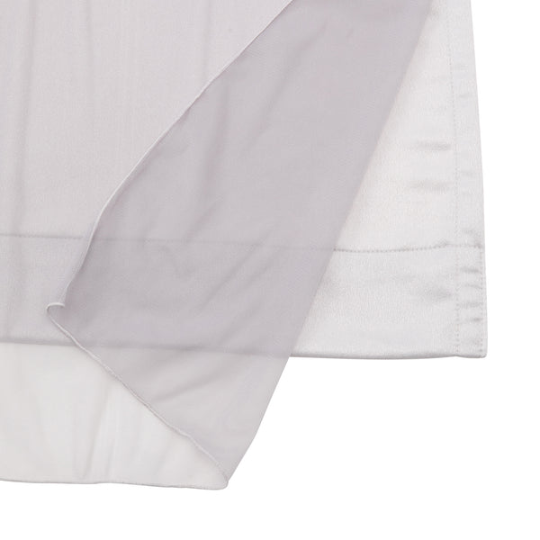 チュールバルーン ダブルカーテン H2000×W1000 ライトグレー（レース