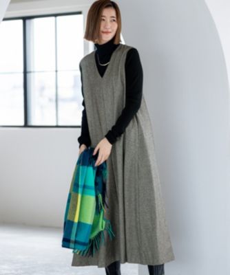 23区 L(ニジュウサンク エル)のラメミックスツイード Vネック