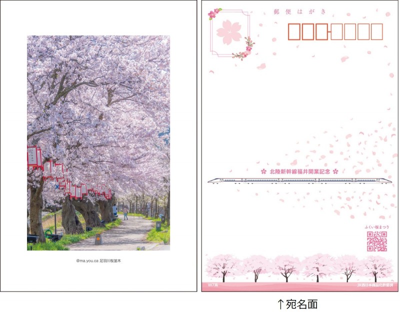 オリジナルフレーム切手セット「祝！北陸新幹線開業×第39回ふくい桜