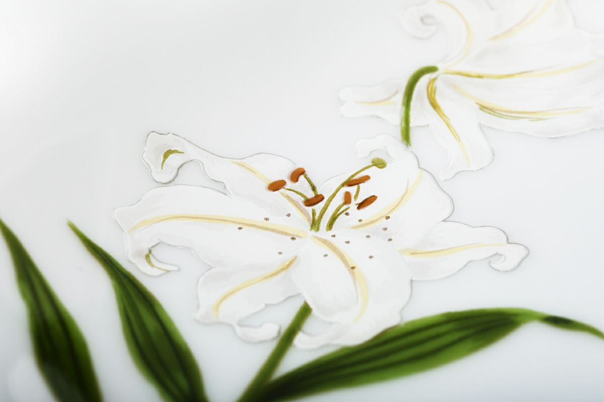 白百合 フリルトレイ揃 | 有田焼 深川製磁｜公式オンラインストア