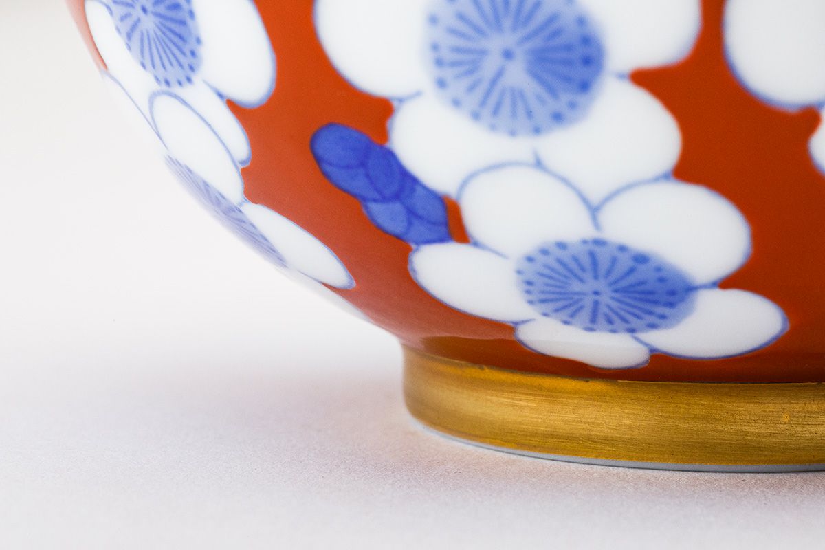 梅小紋外赤 古伊万里型飯碗 | 有田焼 深川製磁｜公式オンラインストア