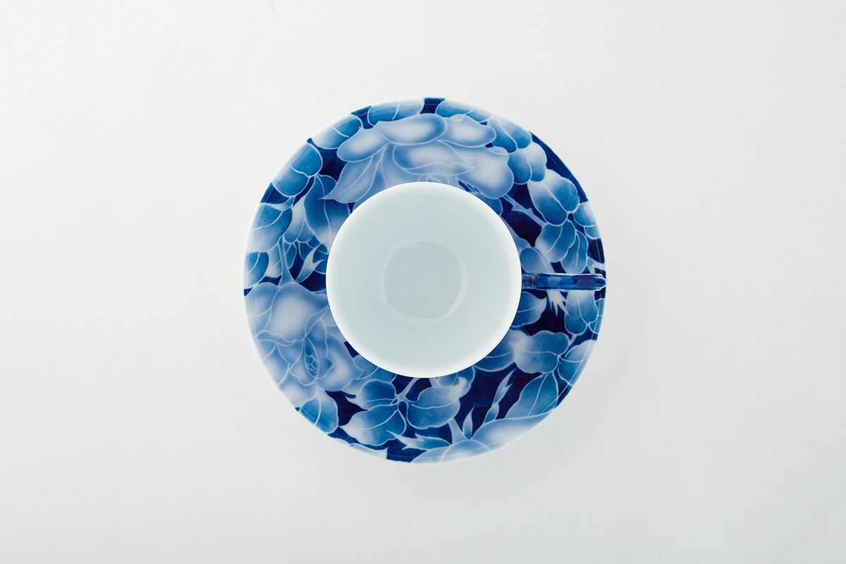 古代バラ コーヒー碗皿 | 有田焼 深川製磁｜公式オンラインストア