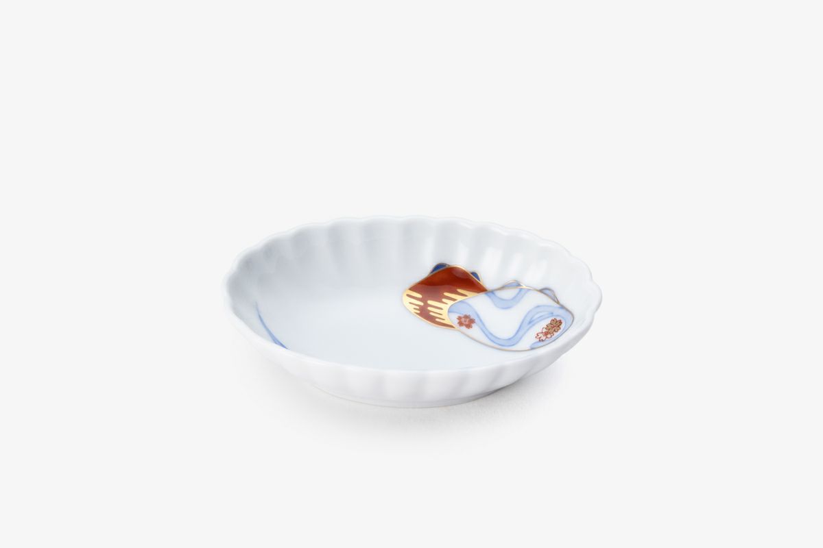 染錦花丸紋 半月型小皿 | 有田焼 深川製磁｜公式オンラインストア