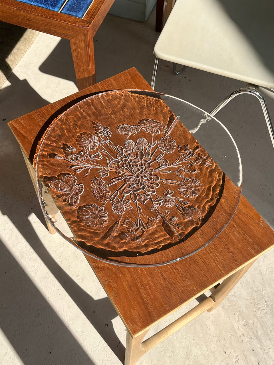 コスタボダ ウラ ガラスプレート 大皿 北欧食器/Kosta Boda Ulla Glass