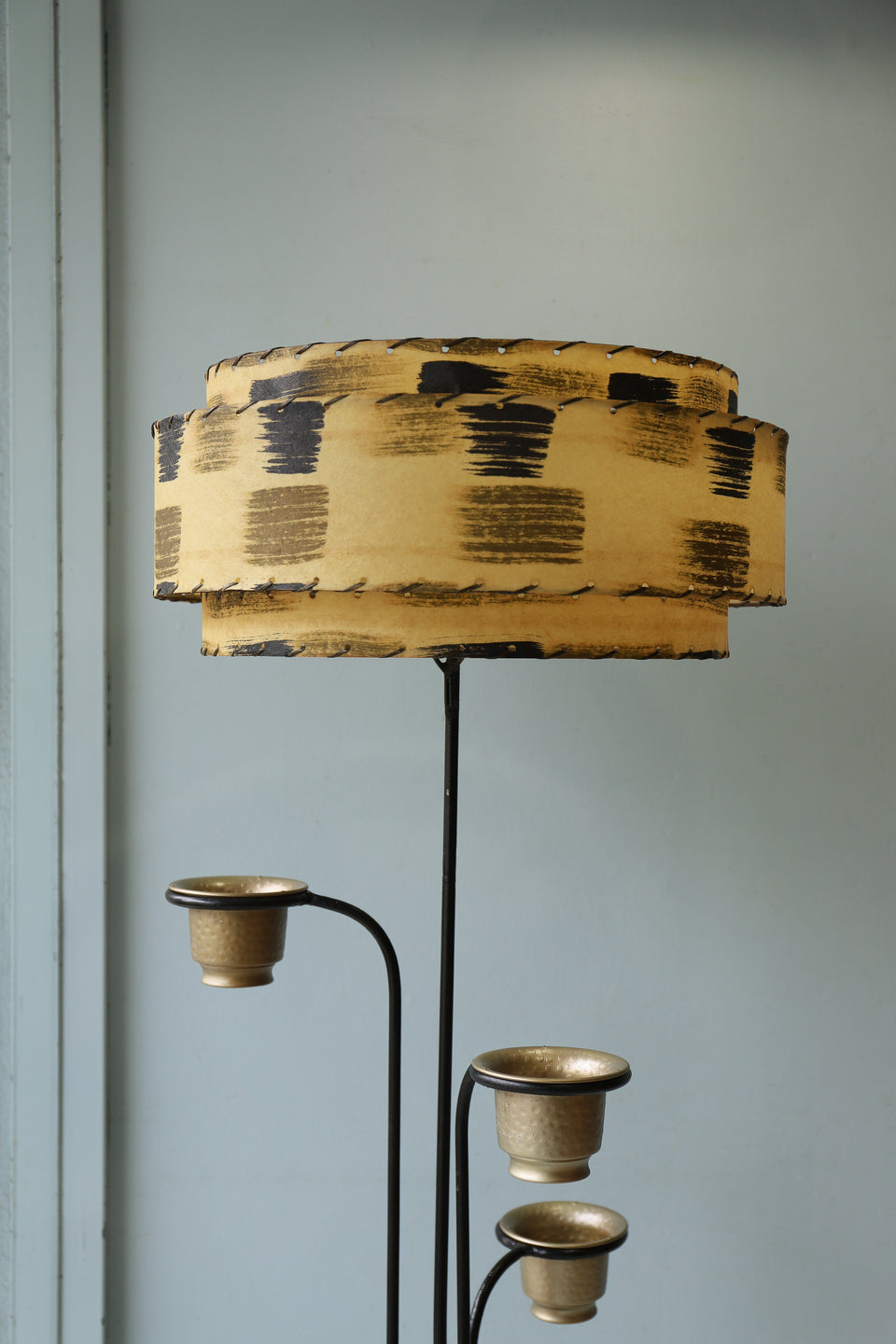 アメリカヴィンテージ フロアスタンド ランプ プランター ミッド