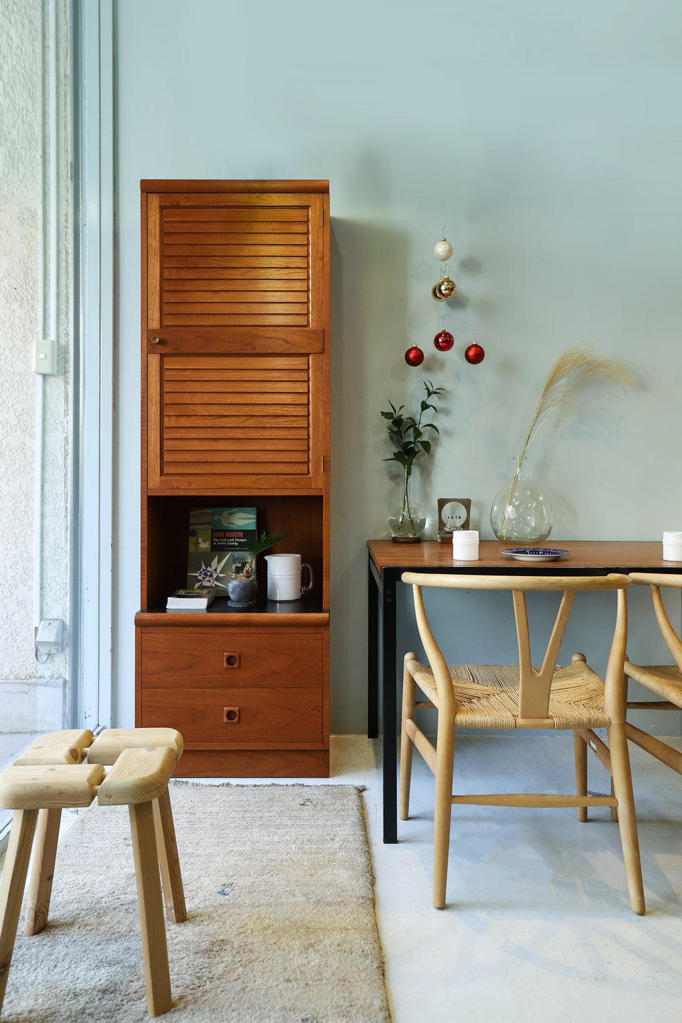 ジャパンヴィンテージ キャビネット チェスト 本棚 チーク材 レトロ