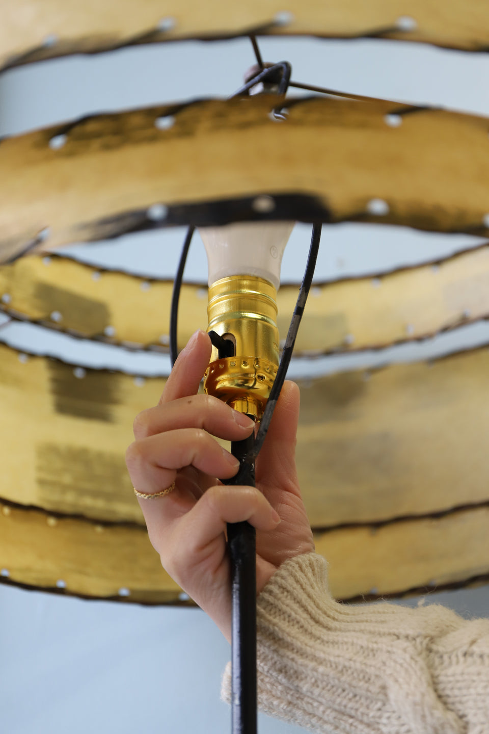 アメリカヴィンテージ フロアスタンド ランプ プランター ミッド