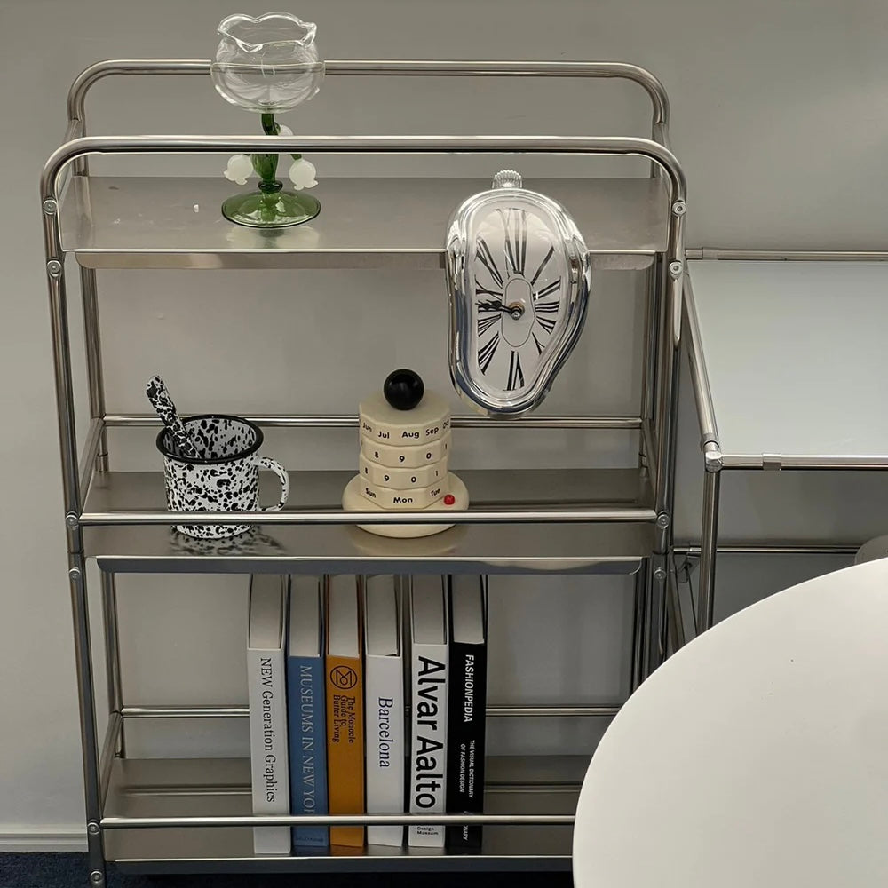 furnihunter【即納】シルバーワゴン/ラック 棚 小物入れ 韓国デザイン