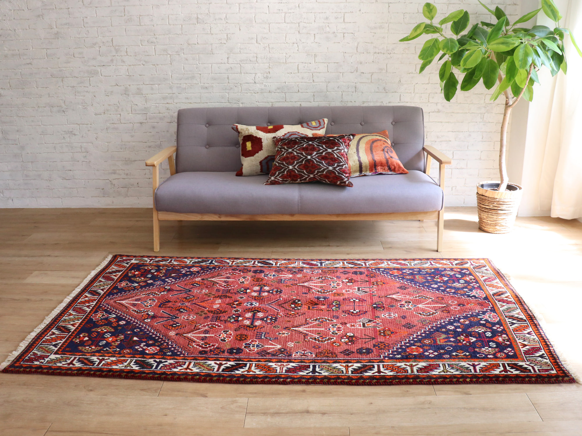 オールドギャッベ トライバルラグ Old Tribal rug, Shiraz, 204×115cm