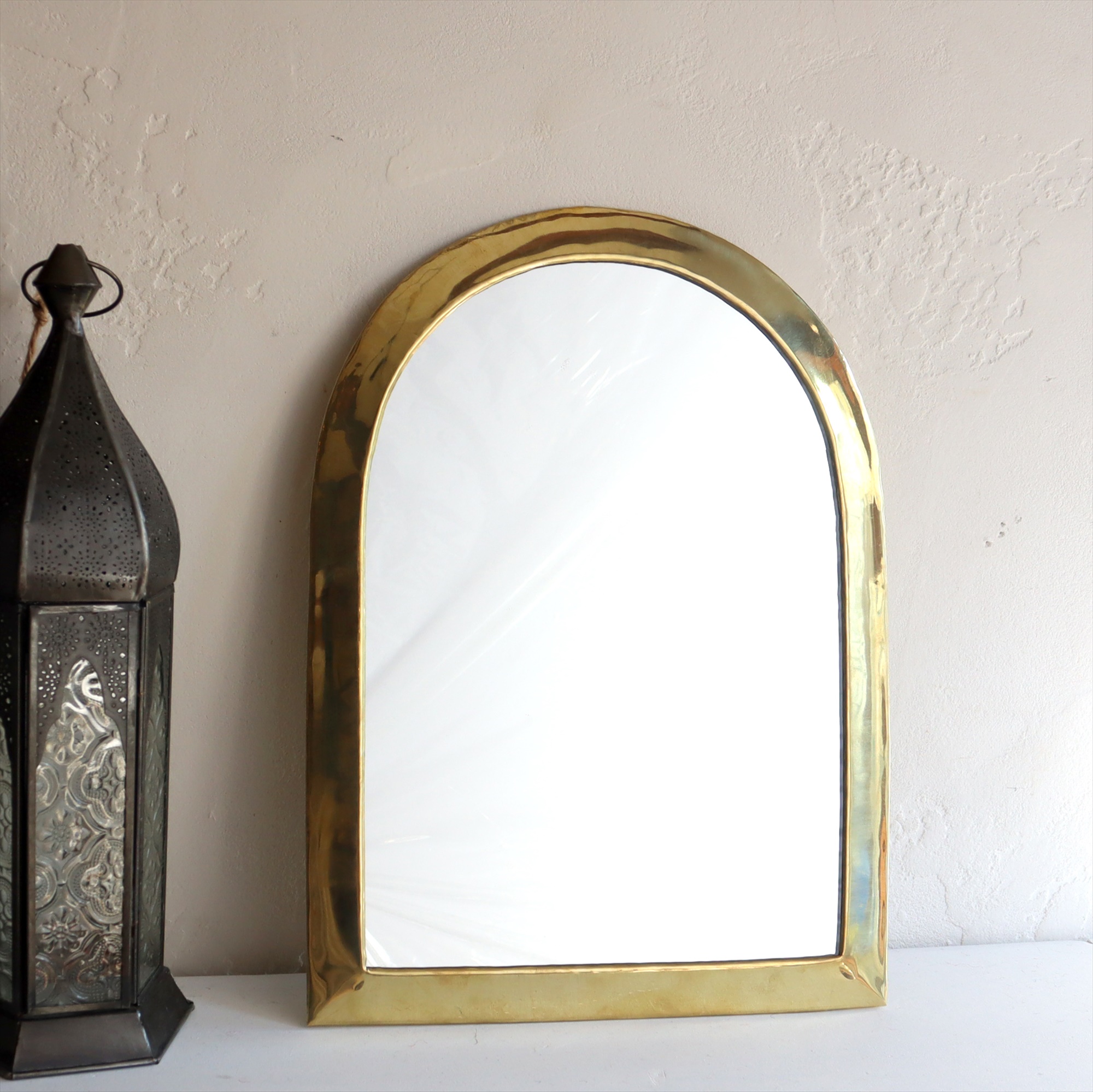 モロッコ ミラー ウォールミラー 真鍮ゴールドアーチ ミフラーブ