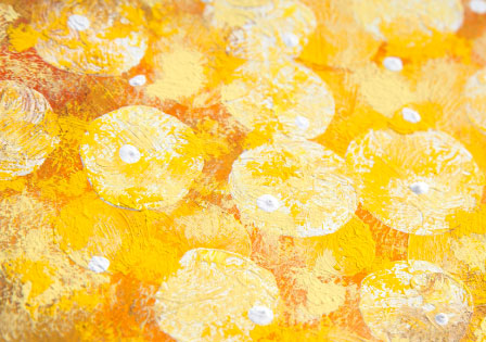 yellow circle|a026|【ギャラリー笑夢】☆抽象画,印象画,新築祝い,開店