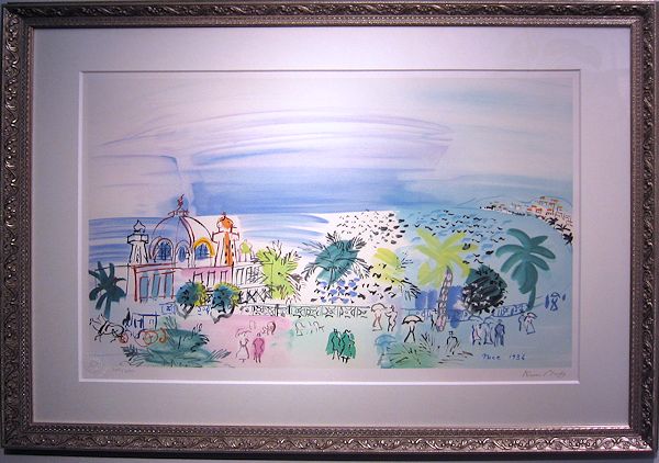 デュフィ「ニースのカジノ」の額装画像 デュフィの版画 販売（通販