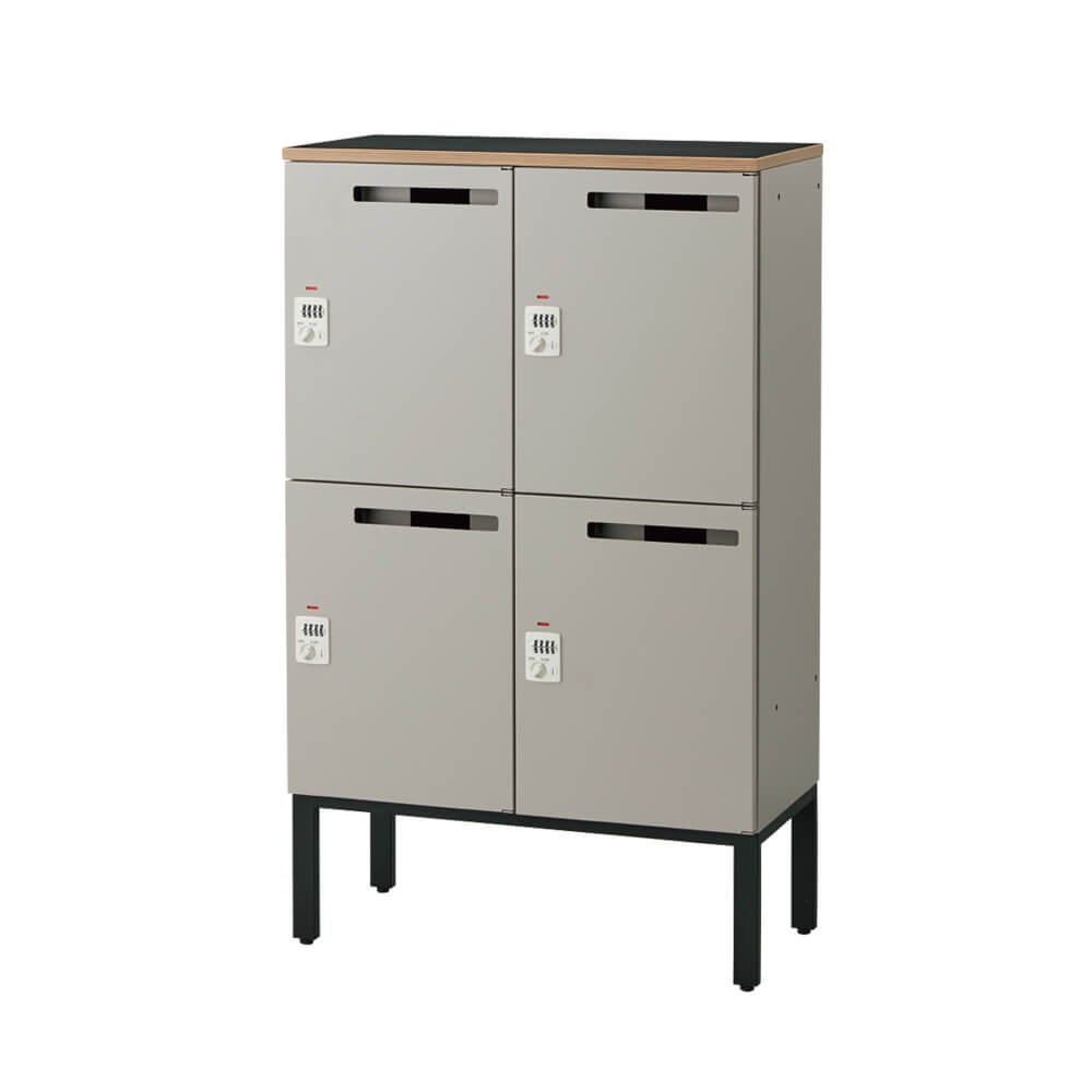 ハイベース L6 収納庫 パーソナルロッカー 高さ133cm 幅80cm 木製天