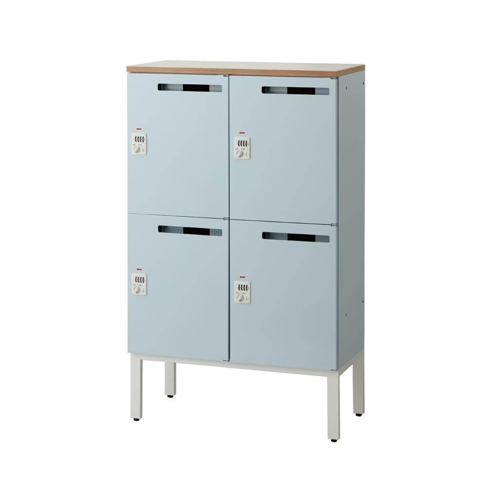 ハイベース L6 収納庫 パーソナルロッカー 高さ133cm 幅80cm 木製天