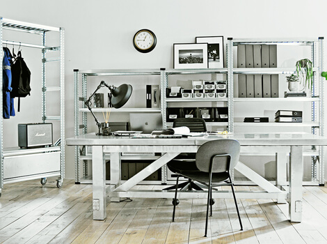 METALSISTEM メタルシステムラック 5段タイプ 幅128cm スチール製