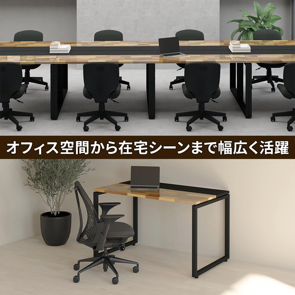 NSデスク 国産間伐材天板 パッチワーク 幅100×奥行60cm(パソコンデスク