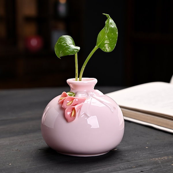 Qoo10] 職人りミニ陶器花瓶 水耕栽培対応 和モダ
