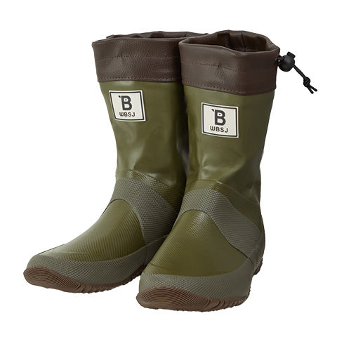 数量限定色】バードウォッチング長靴/ショート丈/カーキ/日本野鳥の会