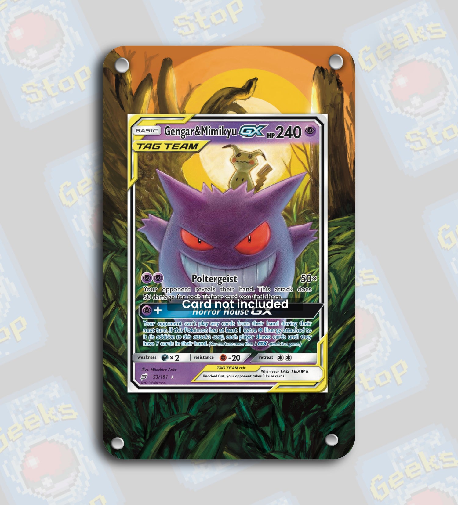 Gengar & Mimikyu GX #53 Tag Team | Extended Art Display Case for