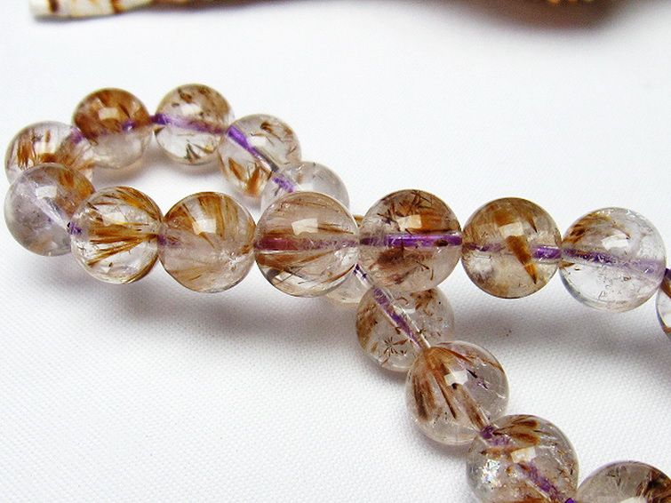 カコクセナイト インクォーツ ブレスレット9mm[T628-3812]