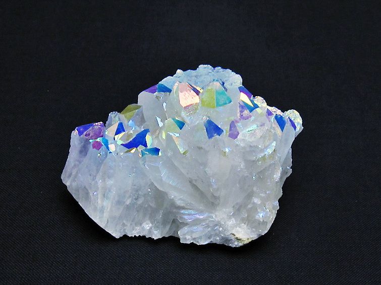 パワーストーン 天然石 レインボーオーラ水晶クラスター[T693-4566]