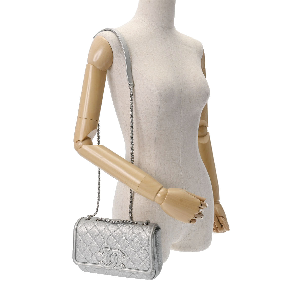 シャネルCCフィリグリー チェーンショルダー シルバー シルバー金具