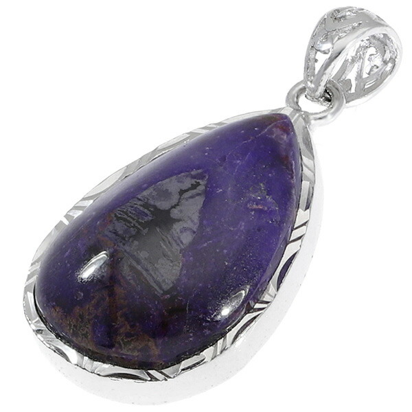 スギライト シルバー ペンダントトップ 雫 天然石 パワーストーン