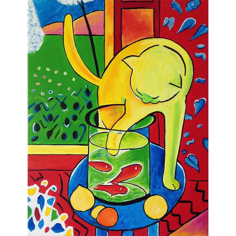 赤い魚と猫 【20号】 アンリ・マティス 【 額縁が選べる 額入り 複製画