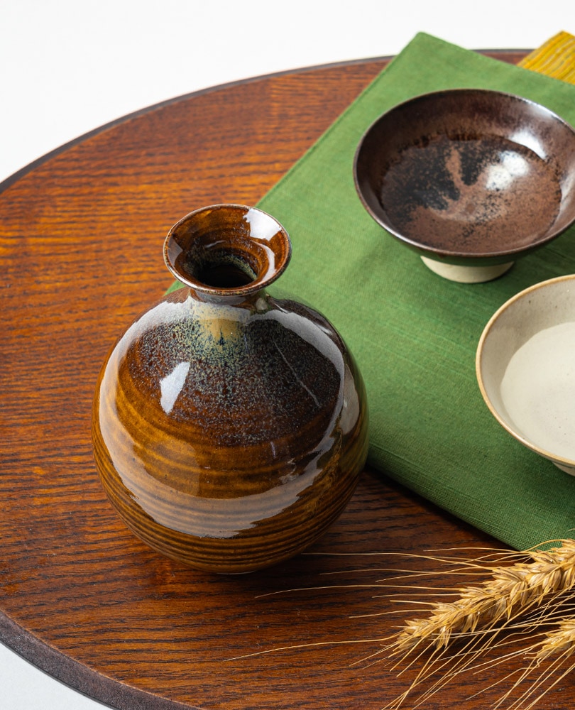 高取焼宗家 徳利(飴に黄) | 産地,福岡県-高取焼 | 縁器屋(えんぎや