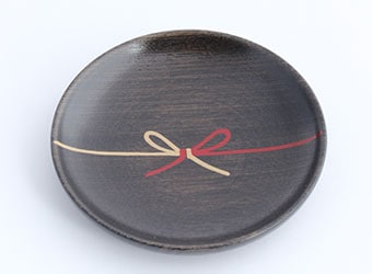 静寛 栓3.5まめ皿（祝い）｜山中塗のうつわ｜和食器通販 じろや