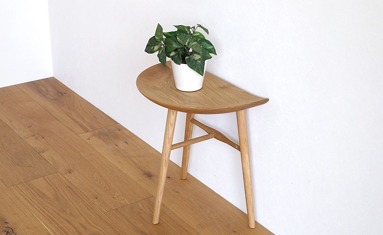 スツールテーブル サイドテーブル 無垢材 ウォールナット オーク
