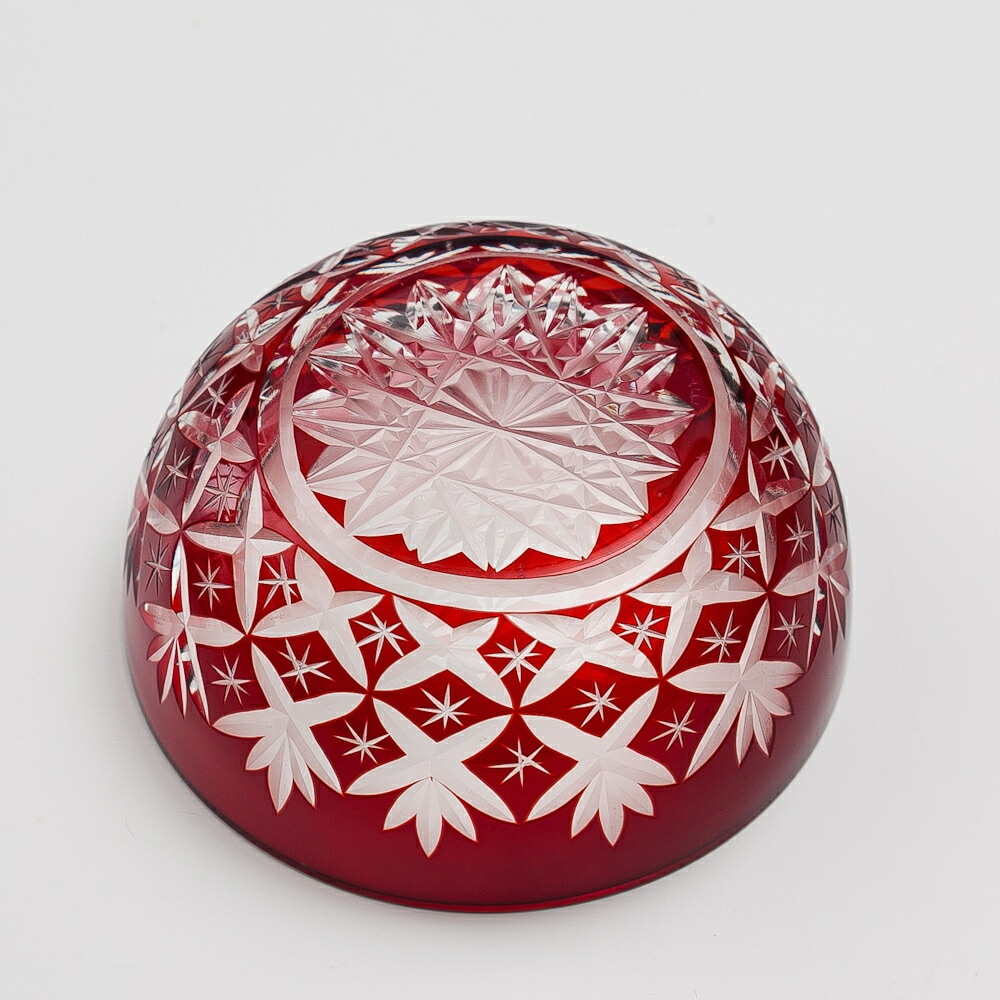 切子 小鉢皿 ガラス おしゃれ 皿 器 うつわ デザート皿 ボウル 松剣