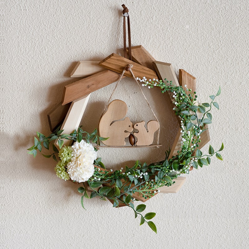 オークヴィレッジ】寄木のリース 木製リース｜オークヴィレッジ