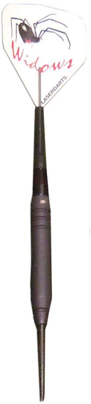 Laserdarts Black Widows 90% Tungsten Steel Tip Darts Smooth Barrel