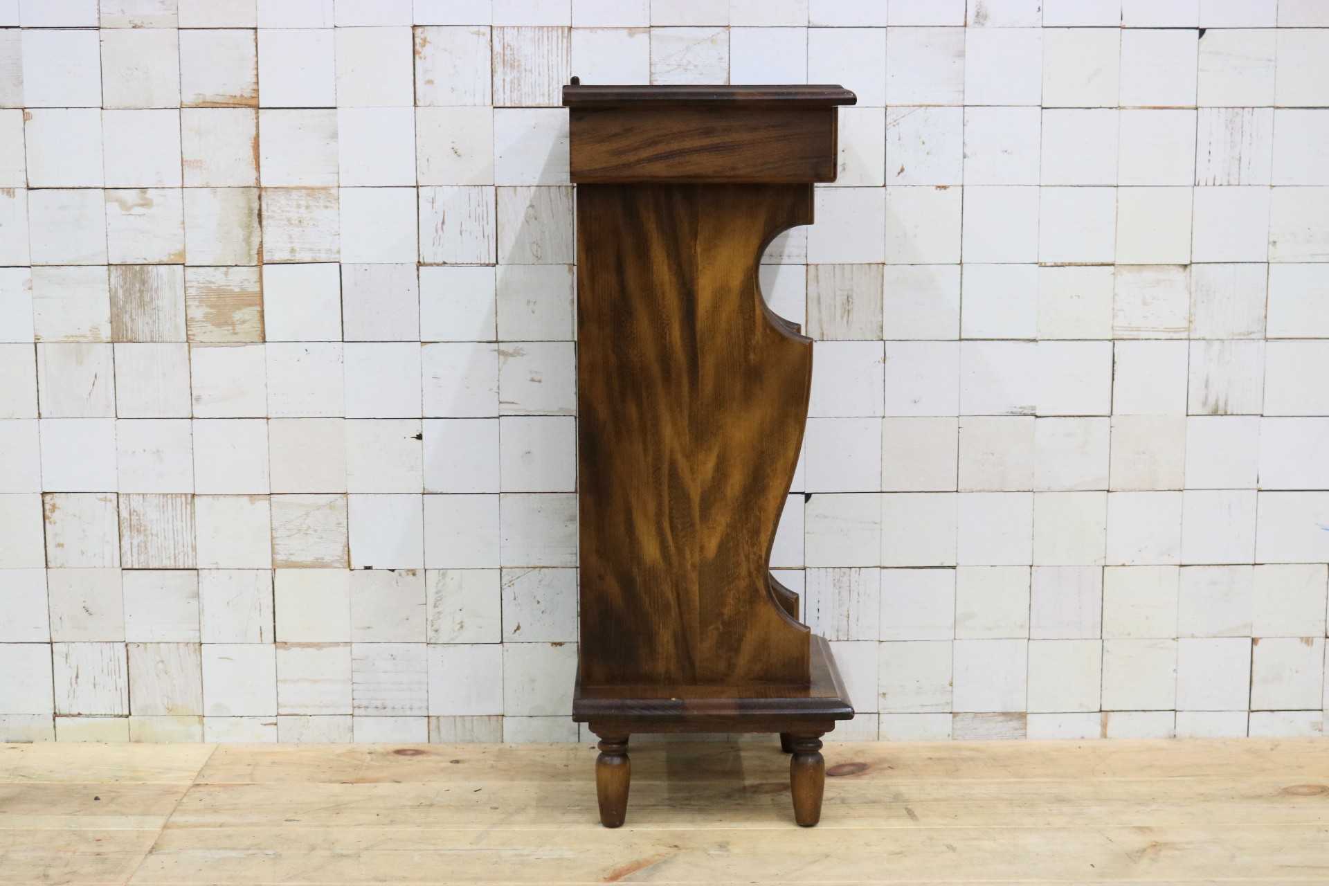 GMFS387○karimoku / カリモク オールドカリモク 電話台 花台 飾り棚