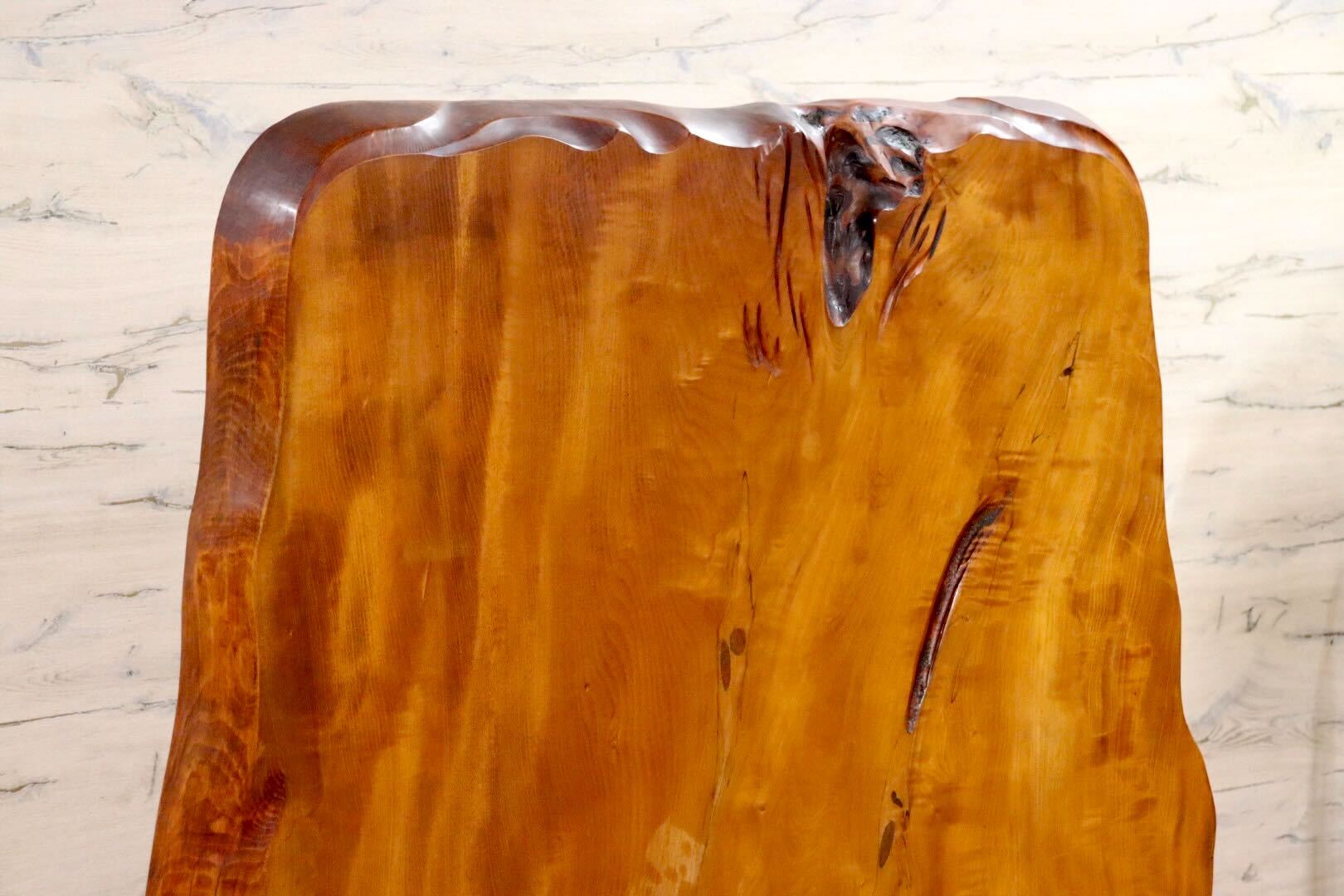 GMGH474○栃無垢材 一枚板 衝立 パーテーション オブジェ 和室 座敷